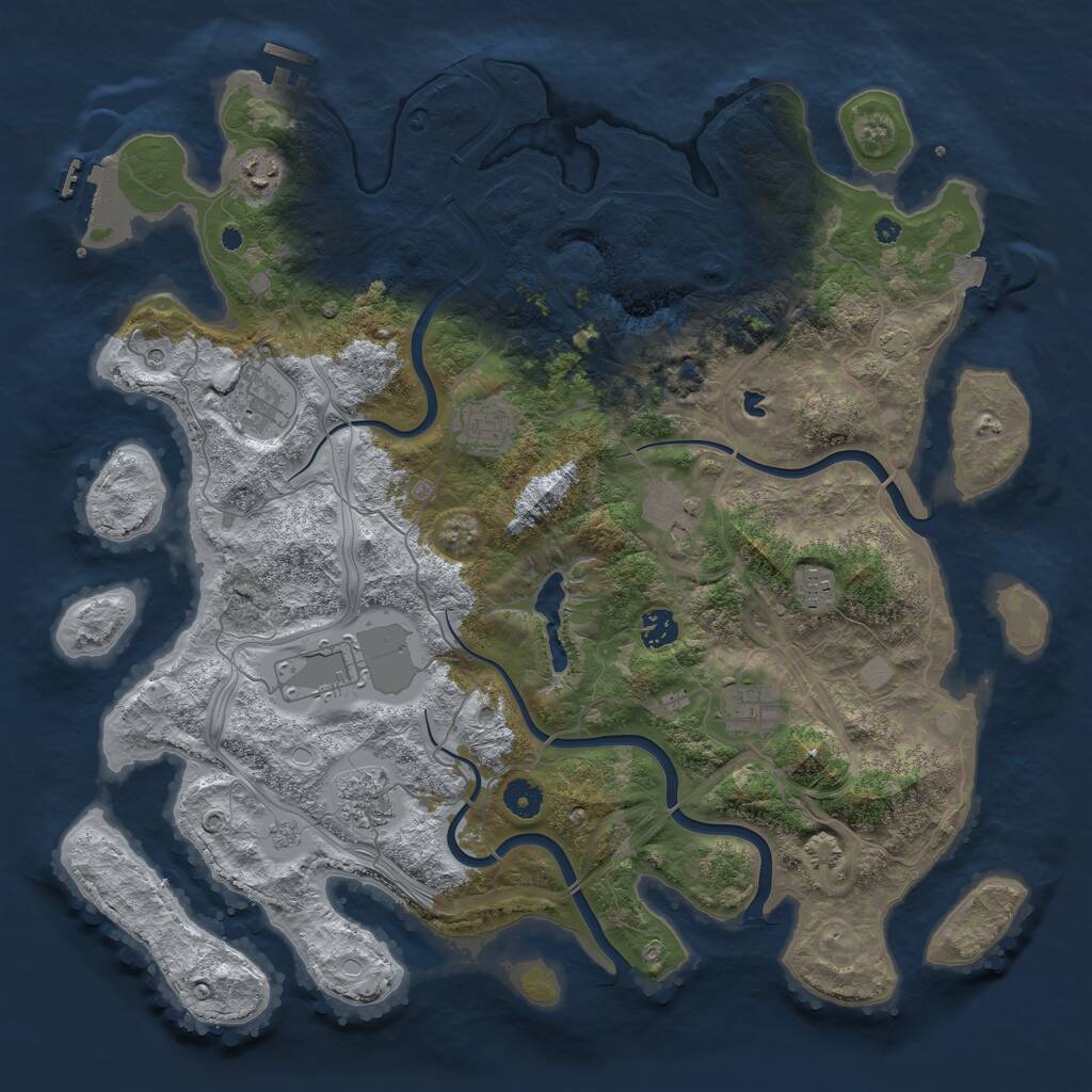 Rust Map: Procedural Map, Size: 4250, Seed: 314285225, 15 Monuments
