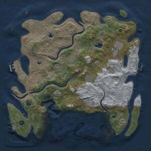 Thumbnail Rust Map: Procedural Map, Size: 4500, Seed: 1521818510, 16 Monuments