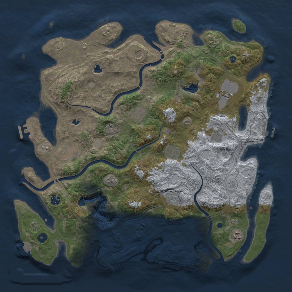 Rust Map: Procedural Map, Size: 4500, Seed: 1521818510, 16 Monuments