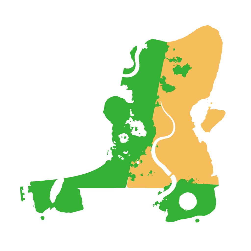 Biome Rust Map: Procedural Map, Size: 2600, Seed: 1238708989