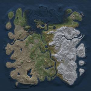Thumbnail Rust Map: Procedural Map, Size: 4500, Seed: 713622478, 16 Monuments