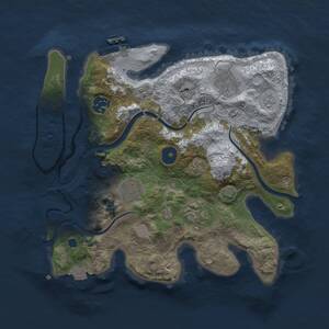 Thumbnail Rust Map: Procedural Map, Size: 3000, Seed: 4097, 10 Monuments