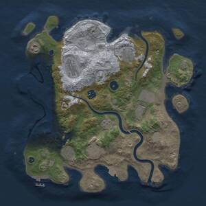 Thumbnail Rust Map: Procedural Map, Size: 3500, Seed: 1881102713, 14 Monuments