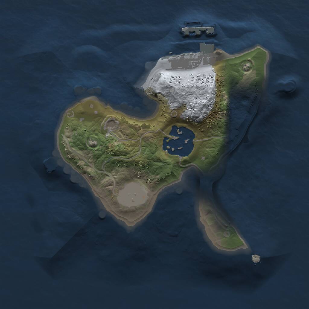 Rust Map: Procedural Map, Size: 1500, Seed: 1045698377, 3 Monuments