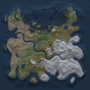 Thumbnail Rust Map: Procedural Map, Size: 3500, Seed: 781703154, 13 Monuments