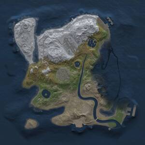 Thumbnail Rust Map: Procedural Map, Size: 2500, Seed: 1709, 9 Monuments