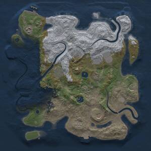 Thumbnail Rust Map: Procedural Map, Size: 3500, Seed: 968055820, 15 Monuments