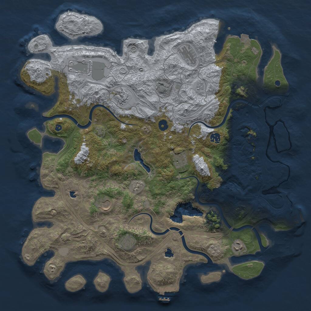 Rust Map: Procedural Map, Size: 4500, Seed: 193452, 15 Monuments