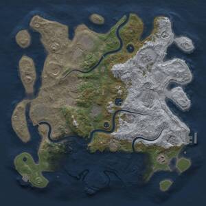 Thumbnail Rust Map: Procedural Map, Size: 3900, Seed: 1907347919, 15 Monuments