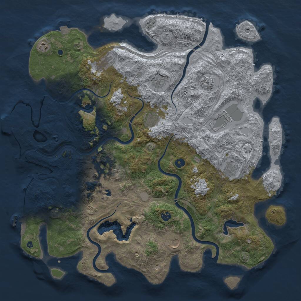 Rust Map: Procedural Map, Size: 4680, Seed: 17072026, 17 Monuments