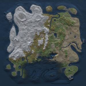Thumbnail Rust Map: Procedural Map, Size: 4250, Seed: 305180501, 17 Monuments