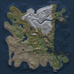 Thumbnail Rust Map: Procedural Map, Size: 4000, Seed: 326513339, 16 Monuments
