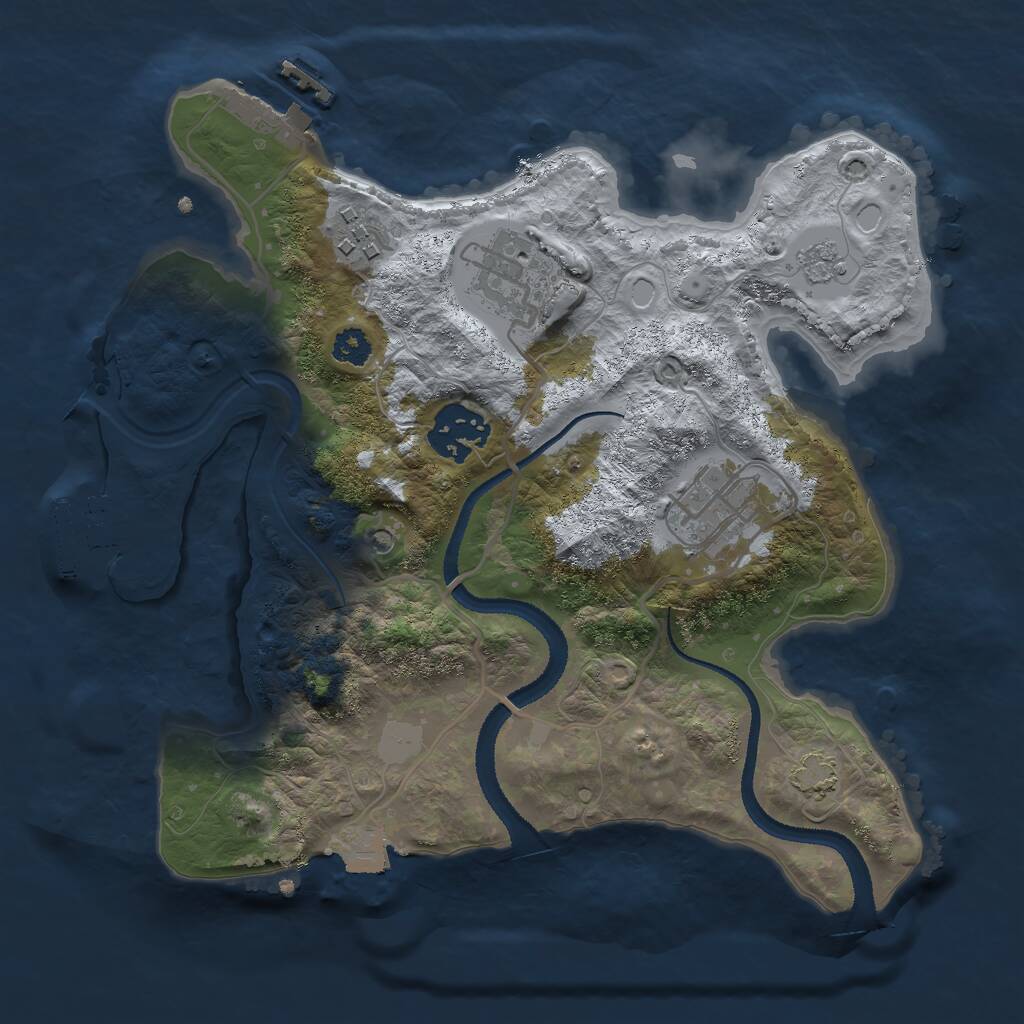 Rust Map: Procedural Map, Size: 2700, Seed: 1784289689, 10 Monuments