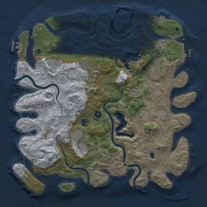 Thumbnail Rust Map: Procedural Map, Size: 4300, Seed: 1127738008, 16 Monuments