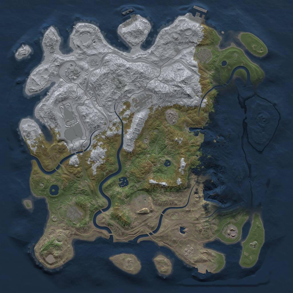 Rust Map: Procedural Map, Size: 4250, Seed: 1799534227, 15 Monuments