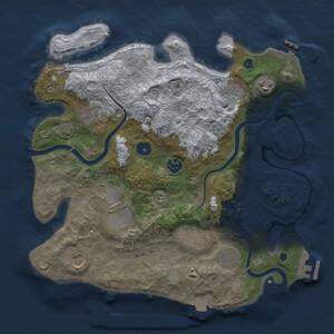 Thumbnail Rust Map: Procedural Map, Size: 3500, Seed: 1116576623, 15 Monuments