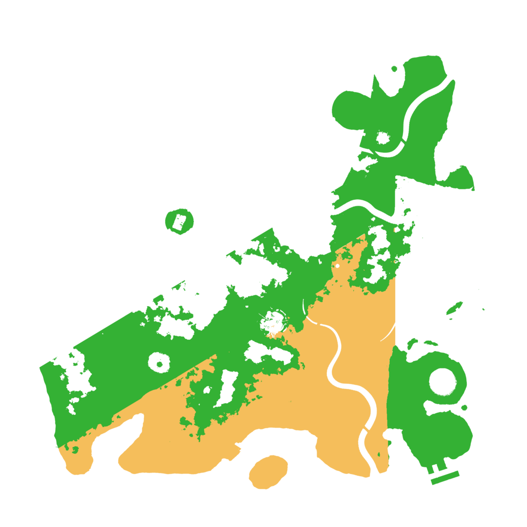 Biome Rust Map: Procedural Map, Size: 3700, Seed: 743857