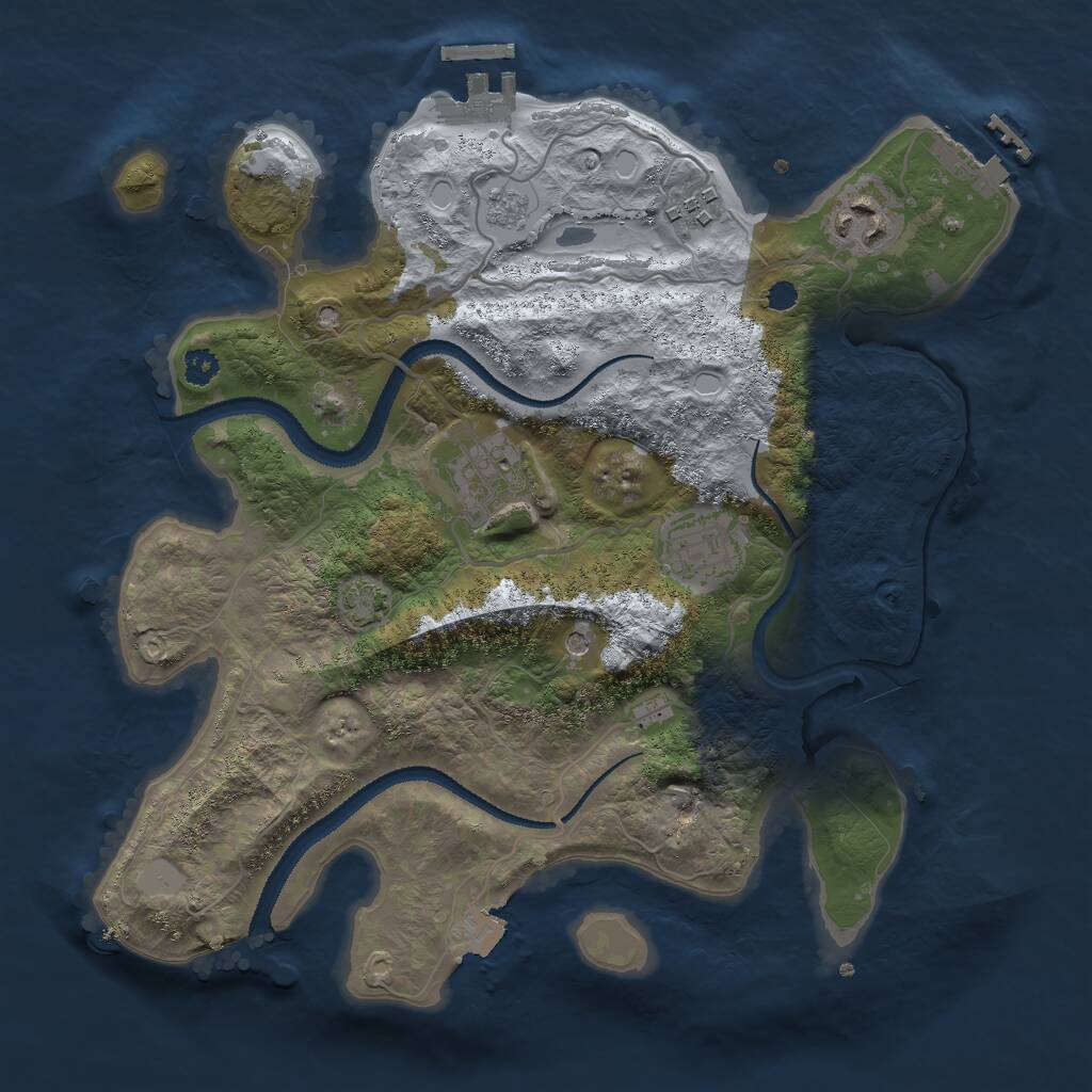 Rust Map: Procedural Map, Size: 3001, Seed: 1856635487, 10 Monuments