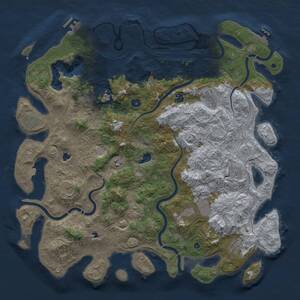 Thumbnail Rust Map: Procedural Map, Size: 4800, Seed: 2114260296, 17 Monuments