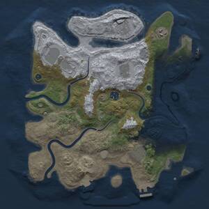 Thumbnail Rust Map: Procedural Map, Size: 3500, Seed: 848926174, 13 Monuments