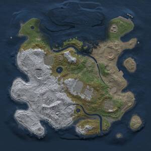 Thumbnail Rust Map: Procedural Map, Size: 3500, Seed: 54673652, 13 Monuments