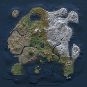 Thumbnail Rust Map: Procedural Map, Size: 3050, Seed: 715159743, 12 Monuments