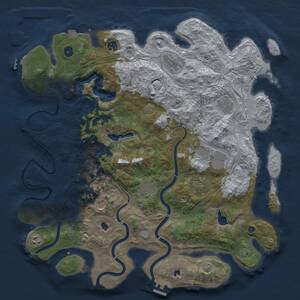 Thumbnail Rust Map: Procedural Map, Size: 4500, Seed: 433243148, 15 Monuments