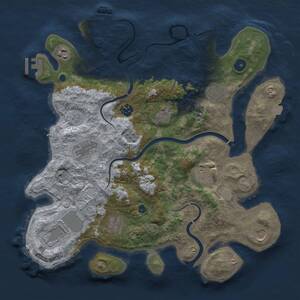Thumbnail Rust Map: Procedural Map, Size: 3750, Seed: 1446212242, 16 Monuments