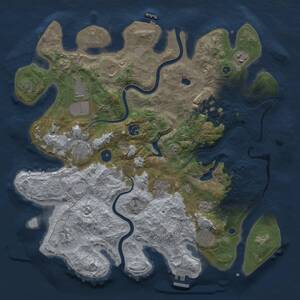 Thumbnail Rust Map: Procedural Map, Size: 4000, Seed: 42836199, 16 Monuments