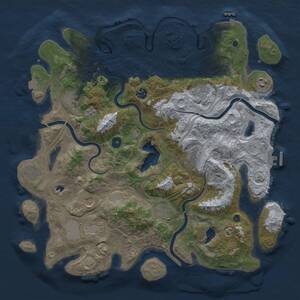 Thumbnail Rust Map: Procedural Map, Size: 4250, Seed: 130803245, 18 Monuments