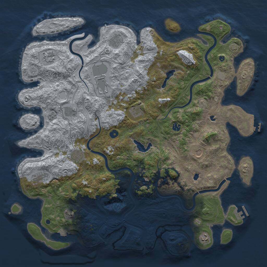 Rust Map: Procedural Map, Size: 4800, Seed: 1604781052, 17 Monuments