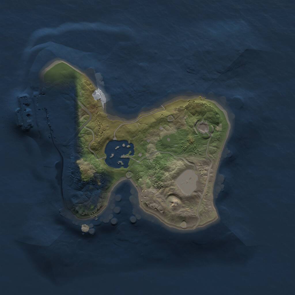 Rust Map: Procedural Map, Size: 1500, Seed: 360135136, 3 Monuments