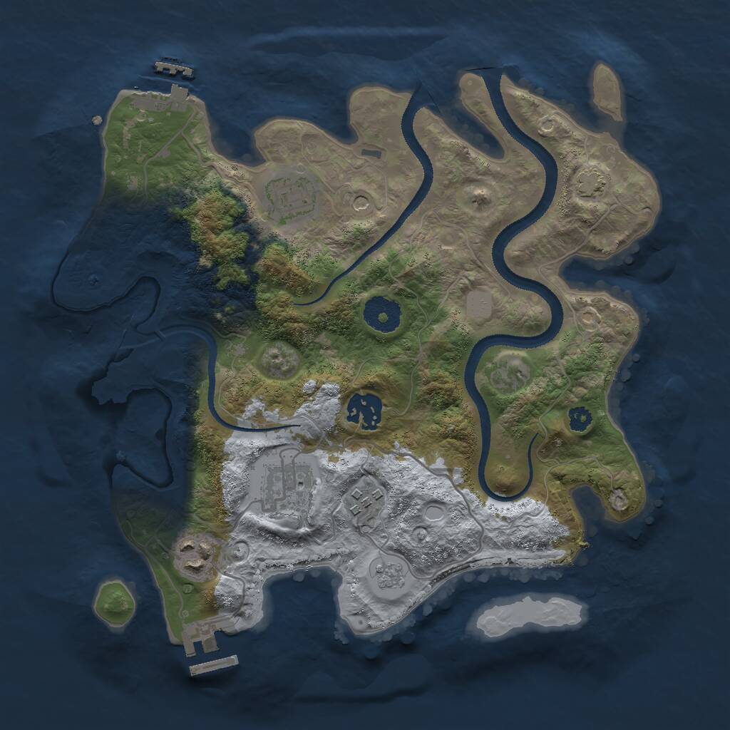 Rust Map: Procedural Map, Size: 3000, Seed: 13731, 11 Monuments