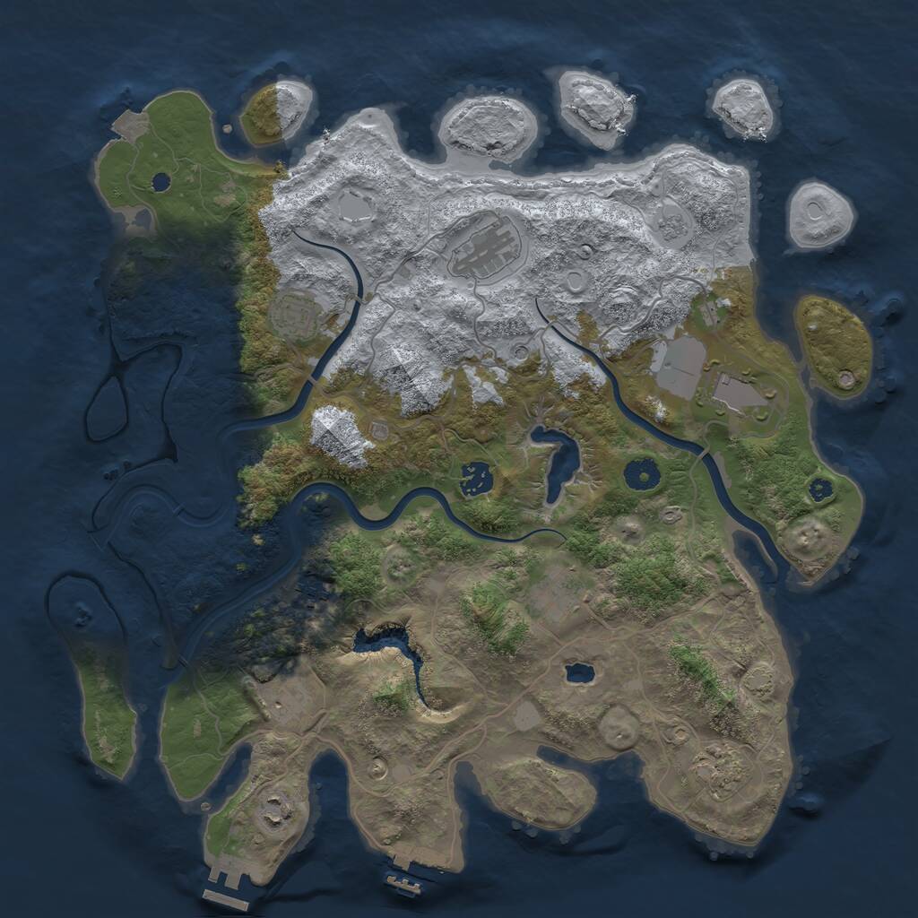 Rust Map: Procedural Map, Size: 4000, Seed: 38917, 15 Monuments