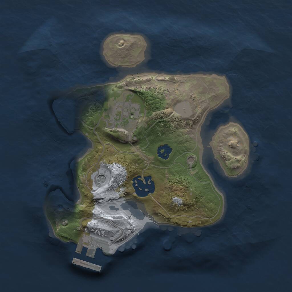 Rust Map: Procedural Map, Size: 2000, Seed: 1134251, 5 Monuments