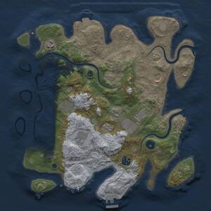 Thumbnail Rust Map: Procedural Map, Size: 3500, Seed: 46575, 12 Monuments