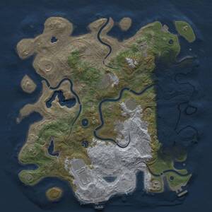 Thumbnail Rust Map: Procedural Map, Size: 4300, Seed: 472739484, 15 Monuments