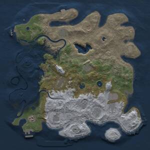 Thumbnail Rust Map: Procedural Map, Size: 4000, Seed: 87180480, 17 Monuments
