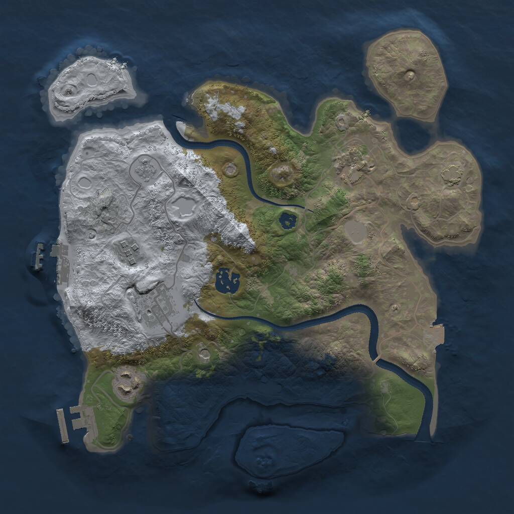 Rust Map: Procedural Map, Size: 3000, Seed: 168435318, 11 Monuments