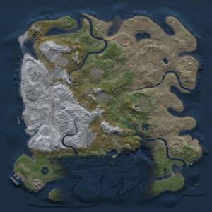 Thumbnail Rust Map: Procedural Map, Size: 4250, Seed: 79699165, 16 Monuments