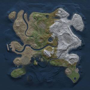Thumbnail Rust Map: Procedural Map, Size: 3000, Seed: 1531360188, 13 Monuments
