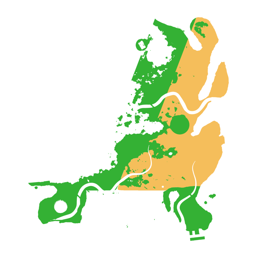 Biome Rust Map: Procedural Map, Size: 3500, Seed: 20250719