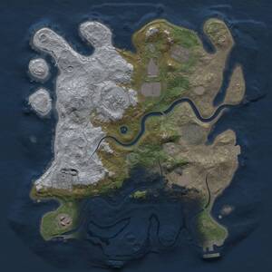 Thumbnail Rust Map: Procedural Map, Size: 3500, Seed: 20250719, 14 Monuments
