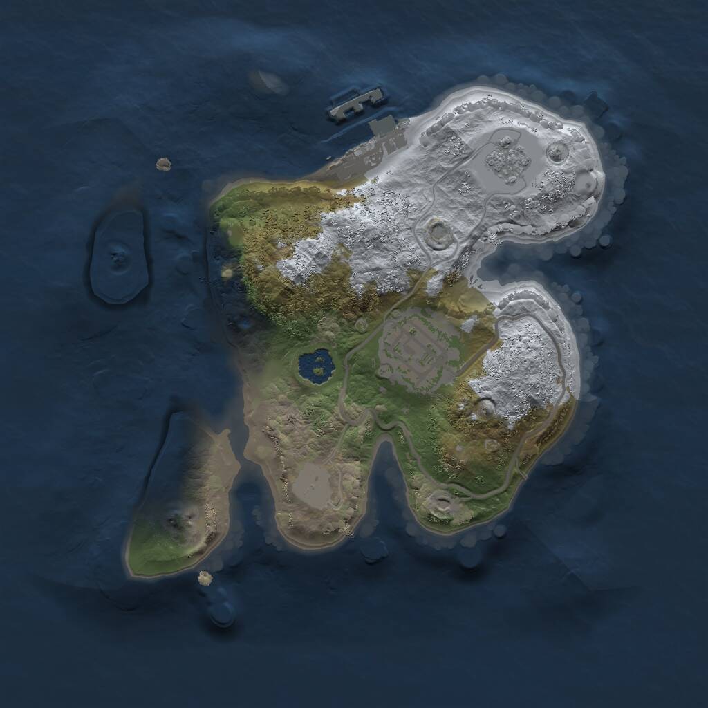 Rust Map: Procedural Map, Size: 2000, Seed: 473567, 4 Monuments