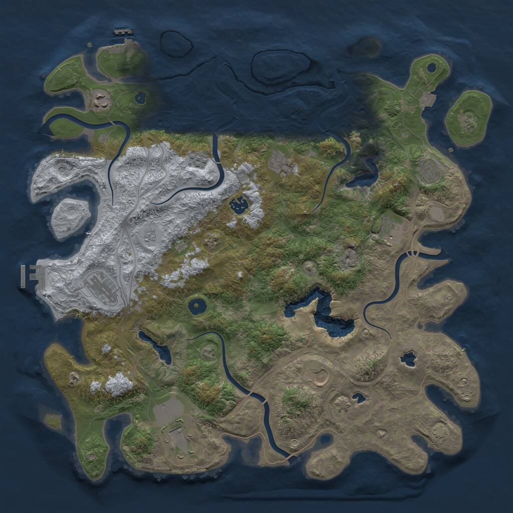 Rust Map: Procedural Map, Size: 4500, Seed: 679072744, 15 Monuments