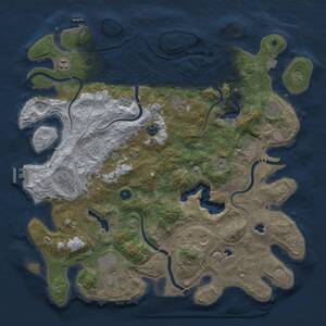 Thumbnail Rust Map: Procedural Map, Size: 4500, Seed: 679072744, 15 Monuments