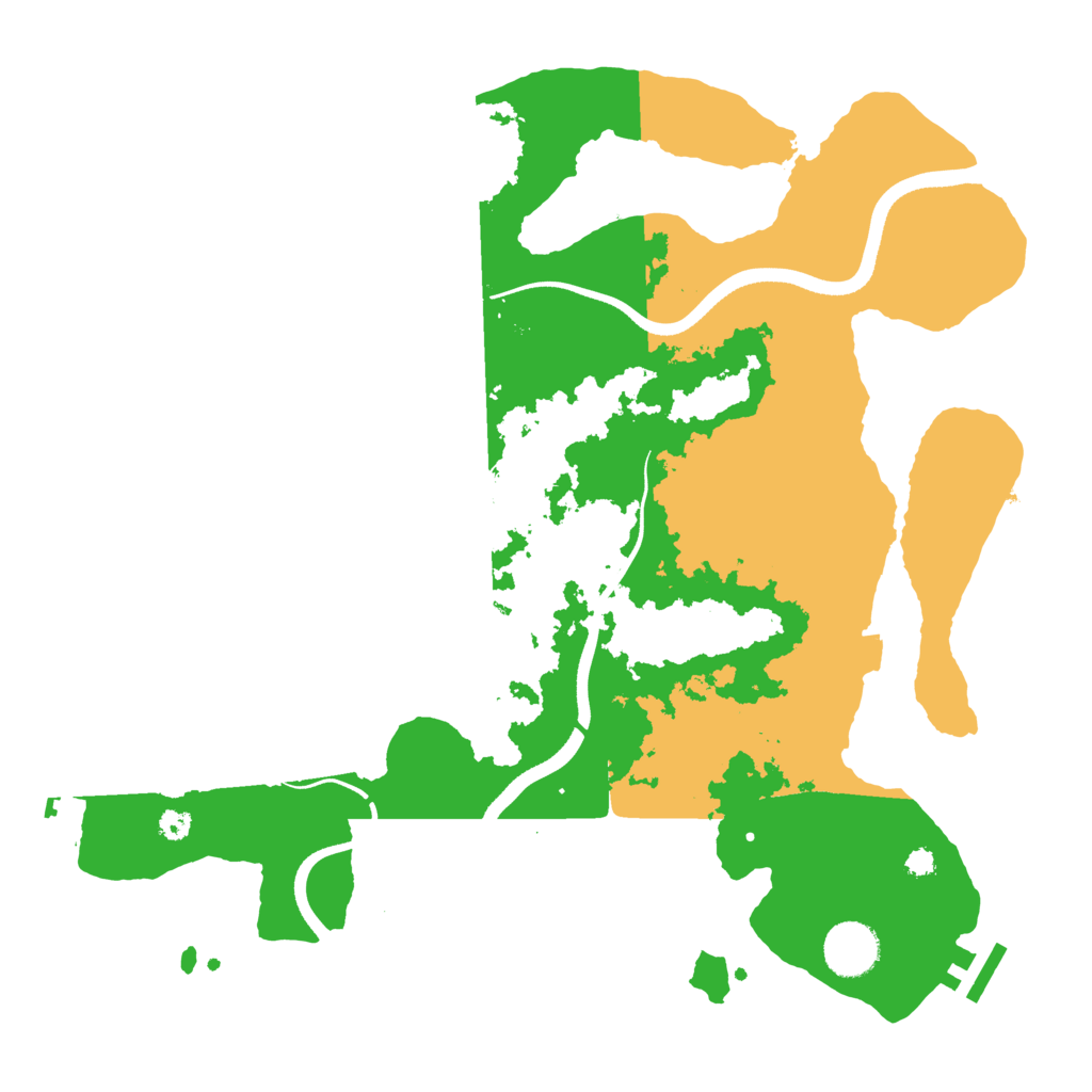 Biome Rust Map: Procedural Map, Size: 3500, Seed: 390463499