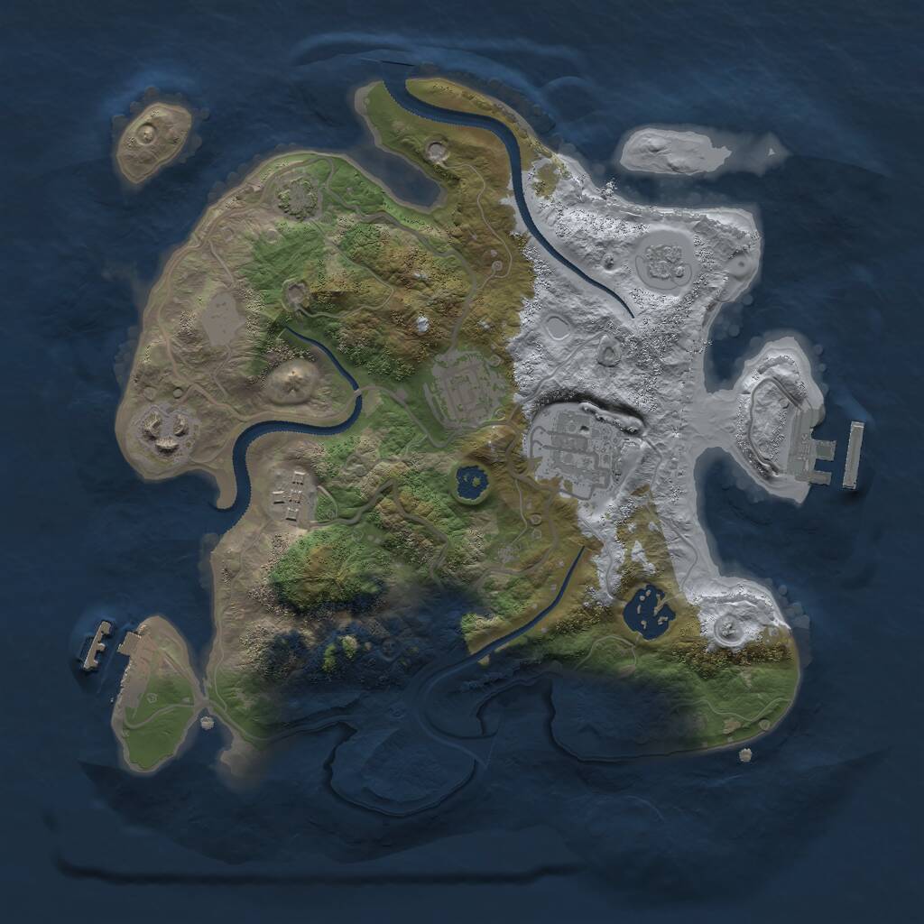 Rust Map: Procedural Map, Size: 2800, Seed: 19941102, 10 Monuments