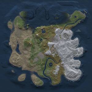 Thumbnail Rust Map: Procedural Map, Size: 3500, Seed: 417220613, 12 Monuments