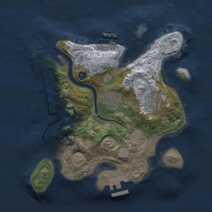 Thumbnail Rust Map: Procedural Map, Size: 2500, Seed: 12346, 7 Monuments
